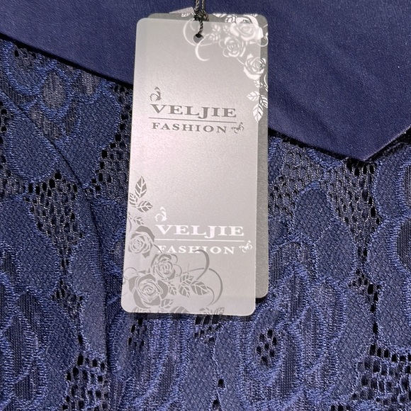 Homeyee Veljie Fashion Dress. Dark Blue size 8. NWT - Picture 4 of 7